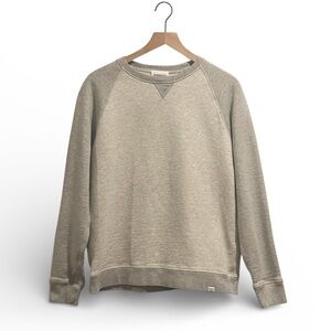 Norse Projects Ketel Contrast Gray Crewneck Sweatshirt, 100% Cotton, Size L